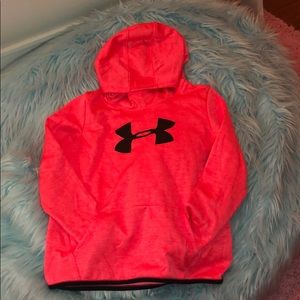 Neon coralpink underarmour girls sweatshirt/hoodie